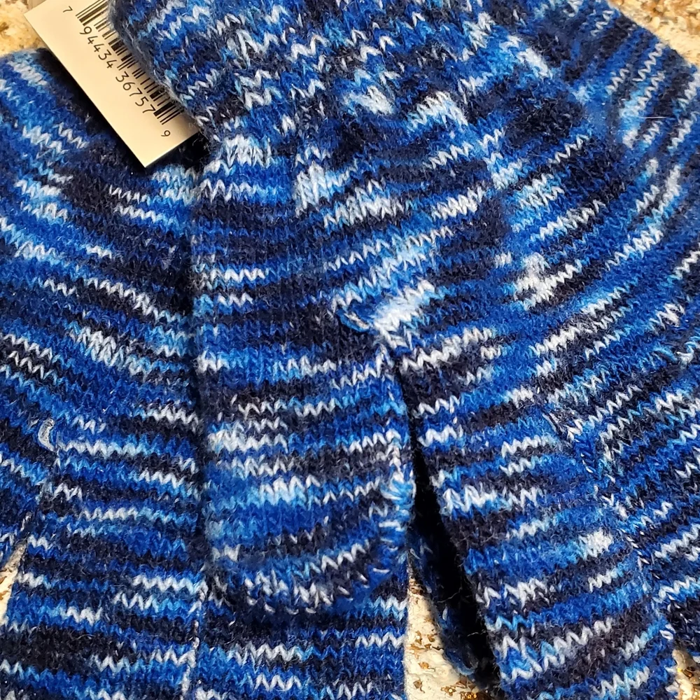 Blue Knitted Toddler Soft Gloves
